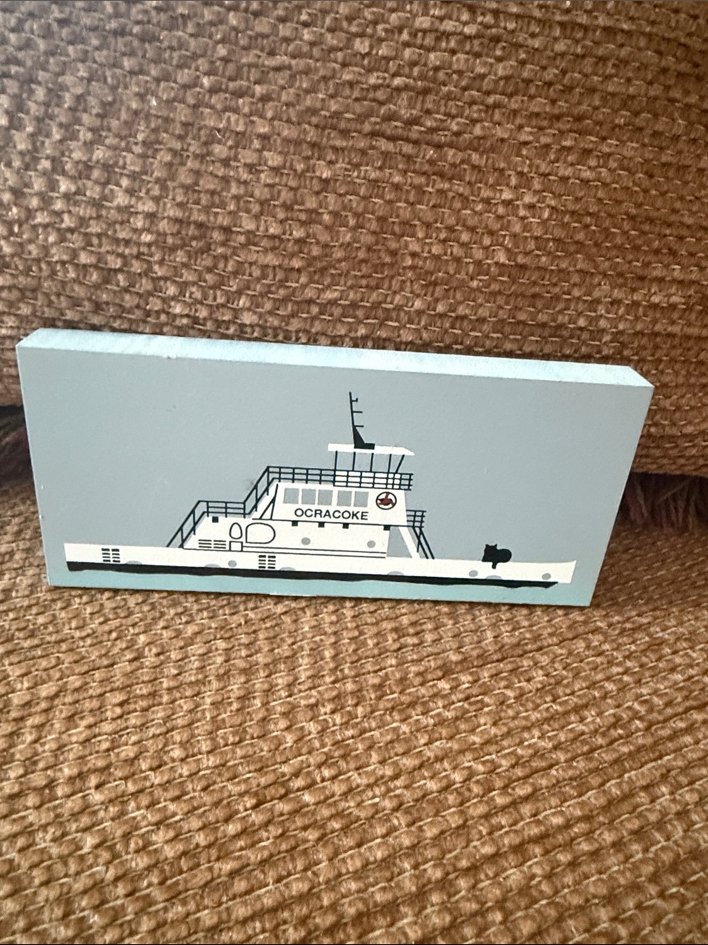 Ocracoke Ferry Nautical Block Sign - The Cat’s Meow